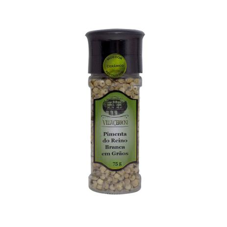 Pimenta Branca em Grãos - Moedor Reutilizável  - Villa Cerroni -  75 g é boa?