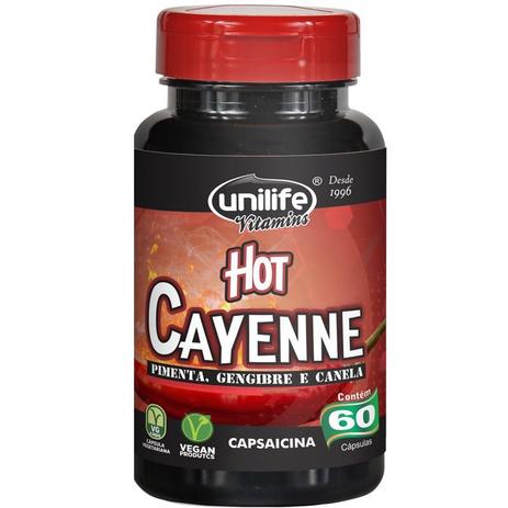 Pimenta Cayenne Hot Pimenta,Canela e Gengibre Unilife 60 Cápsulas Menor preço em Pimenta Cayenne Hot Pimenta,Canela e Gengibre Unilife 60 Cápsulas