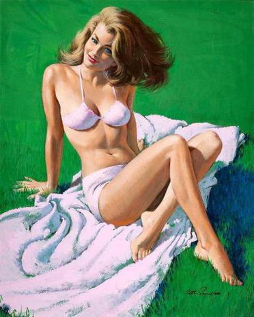 Pin-Up: Banho de Sol - Arthur Sarnoff - Tela 60x74 Para Quadro - Santhatela Menor preço em Pin-Up: Banho de Sol - Arthur Sarnoff - Tela 60x74 Para Quadro - Santhatela