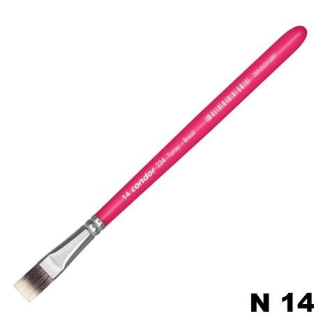 Pincel chato - cerda sintetica - linha confort - 224 - numero 14 - condor 90608 Menor preço em Pincel chato - cerda sintetica - linha confort - 224 - numero 14 - condor 90608
