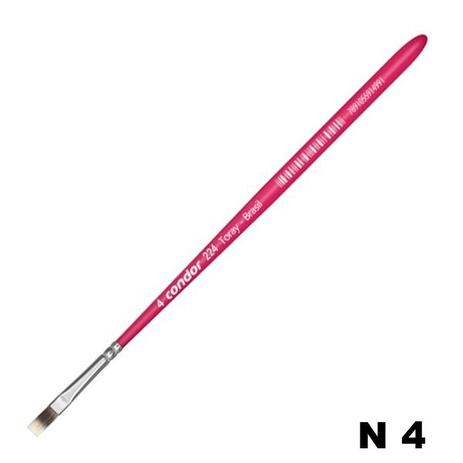 Pincel chato - cerda sintetica - linha confort - 224 - numero 4 - condor 90603 Menor preço em Pincel chato - cerda sintetica - linha confort - 224 - numero 4 - condor 90603