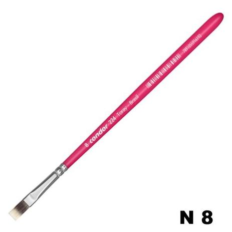 Pincel chato - cerda sintetica - linha confort - 224 - numero 8 - condor 90605 Menor preço em Pincel chato - cerda sintetica - linha confort - 224 - numero 8 - condor 90605