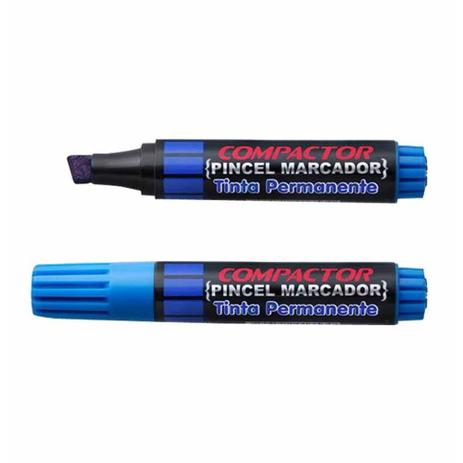Pincel marcador permanente azul / 12un / compactor Menor preço em Pincel marcador permanente azul / 12un / compactor