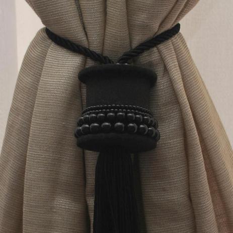 Pingente Abraçadeira Para Decorar Cortina Exclusive Pérolas Preto - Havia Menor preço em Pingente Abraçadeira Para Decorar Cortina Exclusive Pérolas Preto - Havia