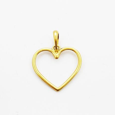 Pingente Coração Vazado Em Ouro 18k - Glamour Menor preço em Pingente Coração Vazado Em Ouro 18k - Glamour
