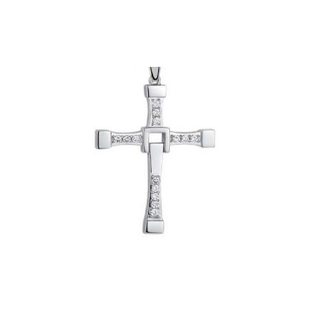 Pingente crucifixo Vanglore 2603 de prata 925 e zircônia 3 cm Menor preço em Pingente crucifixo Vanglore 2603 de prata 925 e zircônia 3 cm