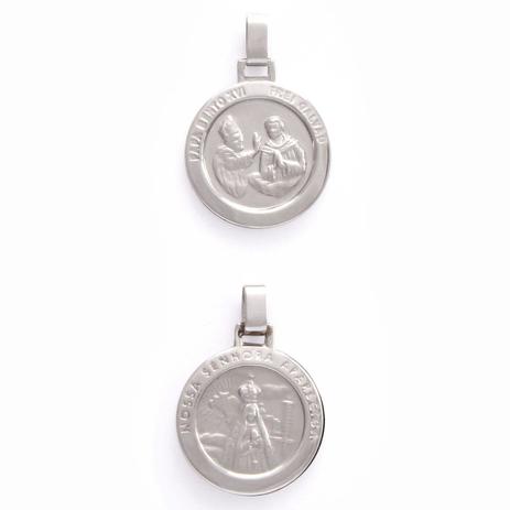Pingente Em Aco Inox Dupla Face N Sr ª Aparecida Frente E Papa Bento Xvi Com Frei Galvao Verso Cnx Connexion Pingente Magazine Luiza