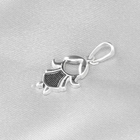 Pingente em Prata de Menina Envelhecida - Prata fina Menor preço em Pingente em Prata de Menina Envelhecida - Prata fina