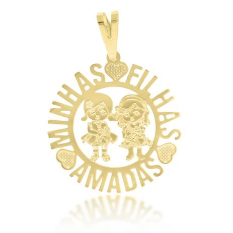Pingente Mandala 2 Meninas Filhas Amadas Folheado Ouro 18k - Lunozê Menor preço em Pingente Mandala 2 Meninas Filhas Amadas Folheado Ouro 18k - Lunozê