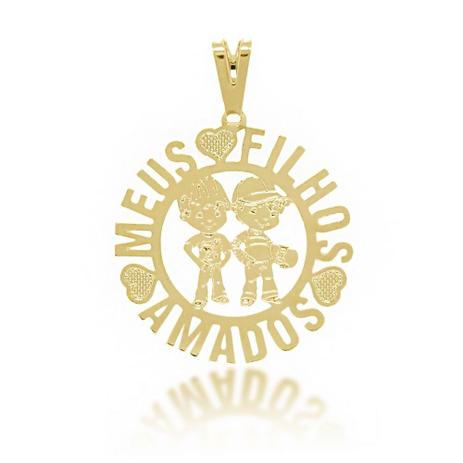 Pingente Mandala 2 Meninos Filhos Amados Folheado Ouro 18k - Lunozê Menor preço em Pingente Mandala 2 Meninos Filhos Amados Folheado Ouro 18k - Lunozê