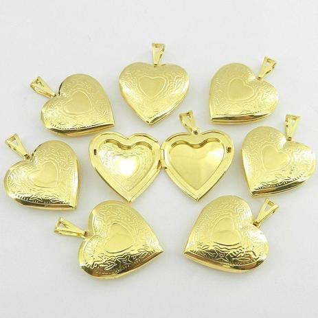 Pingente Relicário 3cm - Kit 5 Dourado - Kit 5 Prata - Pi157 - Wnbijouterias Menor preço em Pingente Relicário 3cm - Kit 5 Dourado - Kit 5 Prata - Pi157 - Wnbijouterias