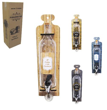 Pingometro de parede decorado sortidos 1l com copo de vidro dose 50ml - Center Menor preço em Pingometro de parede decorado sortidos 1l com copo de vidro dose 50ml - Center