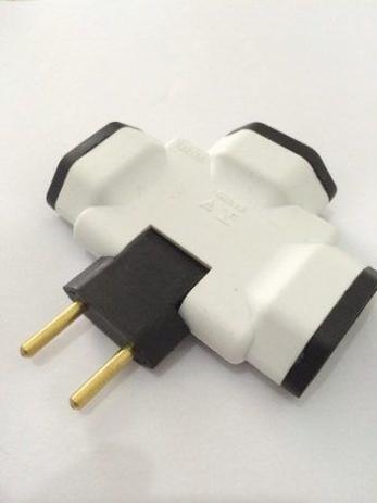 Pino Adaptador Benjamin Articulado 3 Saídas 10A NBR - Voltim Menor preço em Pino Adaptador Benjamin Articulado 3 Saídas 10A NBR - Voltim