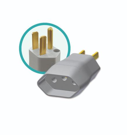 Pino adaptador Reverso 2P+T Bipolar 15A 1222 Ilumi Menor preço em Pino adaptador Reverso 2P+T Bipolar 15A 1222 Ilumi