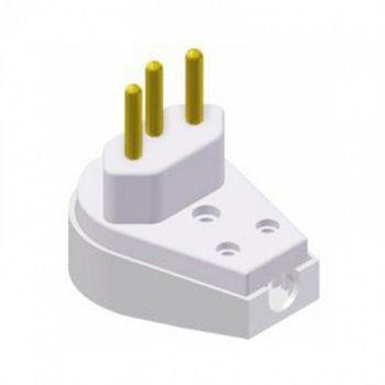 Pino Macho Prensa Cabo Gigante 2P+T 10A 250V - Branco - Ilumi Menor preço em Pino Macho Prensa Cabo Gigante 2P+T 10A 250V - Branco - Ilumi