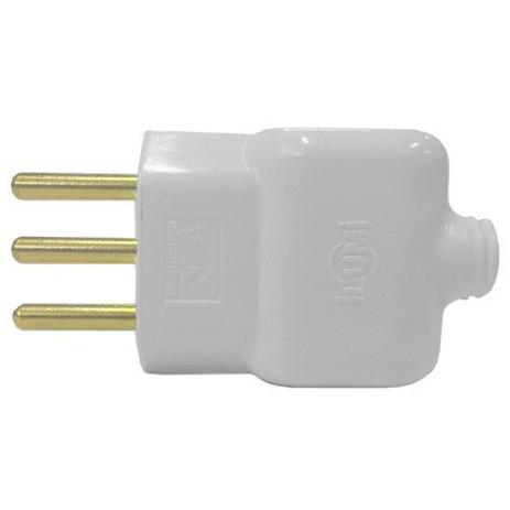 Pino prensa cabo 2p+t cinza 10a 250v - pacote c/ 10 unidades - Ilumi Menor preço em Pino prensa cabo 2p+t cinza 10a 250v - pacote c/ 10 unidades - Ilumi