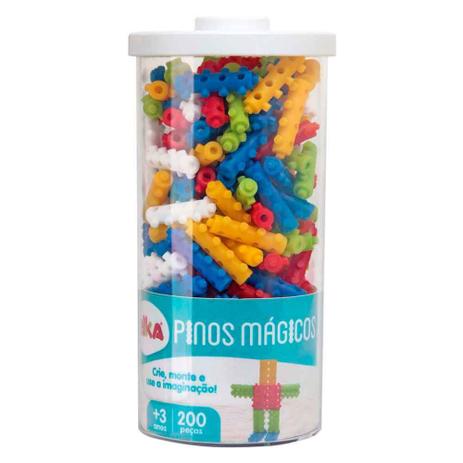 Pinos magicos 200 peças - pote - Elka Menor preço em Pinos magicos 200 peças - pote - Elka