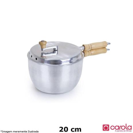 Pipoqueira Alumínio Fundido 20 cm - Metalúrgica Carola Menor preço em Pipoqueira Alumínio Fundido 20 cm - Metalúrgica Carola