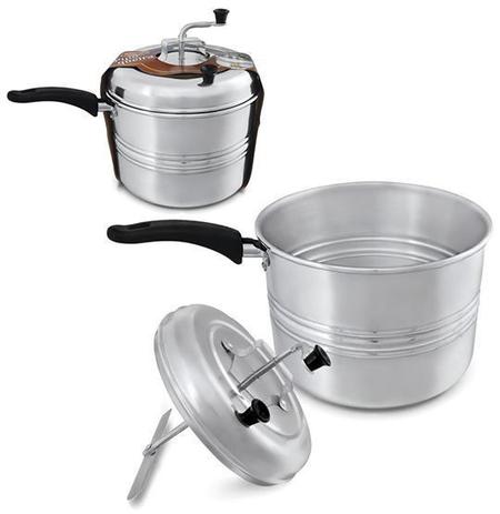 Pipoqueira de aluminio polido 3600ml - Alumibon Menor preço em Pipoqueira de aluminio polido 3600ml - Alumibon