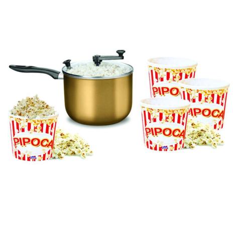 Pipoqueira Tampa de Vidro Supra Nº 22 Gold Mta com 04 Potes Pipoca 2,1 L Menor preço em Pipoqueira Tampa de Vidro Supra Nº 22 Gold Mta com 04 Potes Pipoca 2,1 L