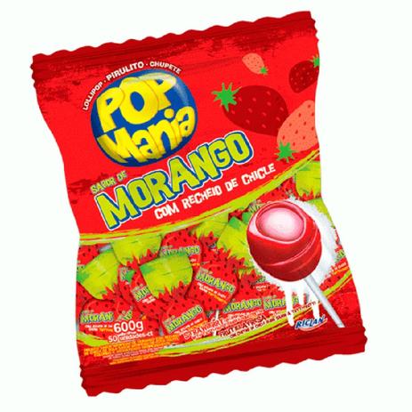Pirulito Pop Mania Morango 50 unidades - Festabox Menor preço em Pirulito Pop Mania Morango 50 unidades - Festabox
