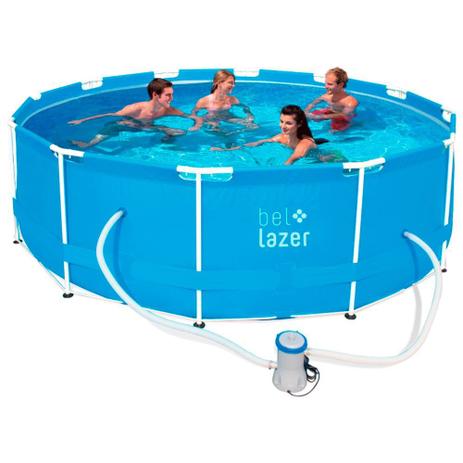 Piscina Armação+ Filtro+ Cobertura+ Lona- Belfix- 10.000L Menor preço em Piscina Armação+ Filtro+ Cobertura+ Lona- Belfix- 10.000L