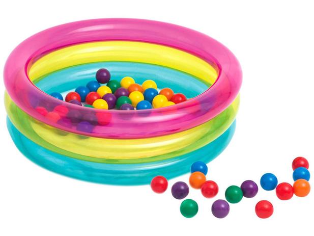 Piscina de Bolinha Multi-Color - 50 Bolinhas Intex Menor preço em Piscina de Bolinha Multi-Color - 50 Bolinhas Intex