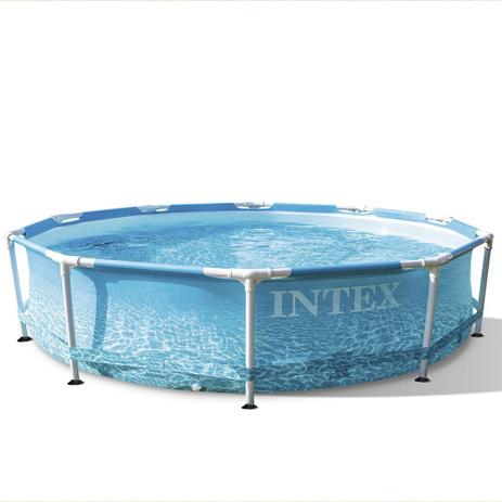 Piscina Estrutural Redonda Beira Mar Capacidade de 4,485 Litros 3,05 M de Diâmetro Intex Menor preço em Piscina Estrutural Redonda Beira Mar Capacidade de 4,485 Litros 3,05 M de Diâmetro Intex