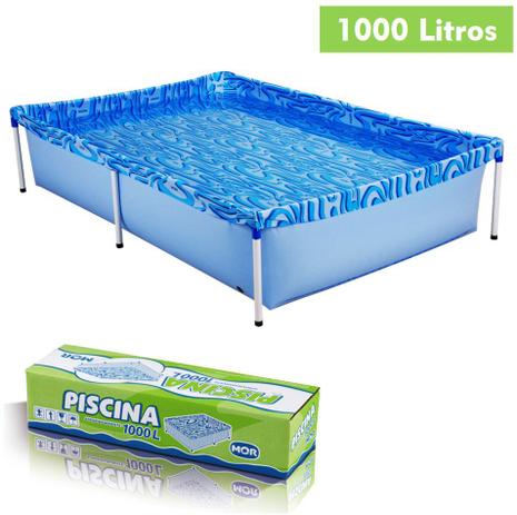 Piscina Infantil 1000 Litros Retangular Estruturada - Mor Menor preço em Piscina Infantil 1000 Litros Retangular Estruturada - Mor
