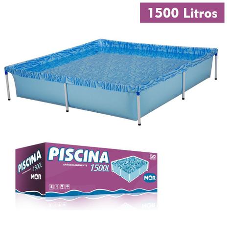 Piscina Infantil 1500 Litros Retangular Estruturada - Mor Menor preço em Piscina Infantil 1500 Litros Retangular Estruturada - Mor