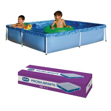 Piscina Infantil 1500L Mor Estrutura em Aço 189x198x42 Menor preço em Piscina Infantil 1500L Mor Estrutura em Aço 189x198x42