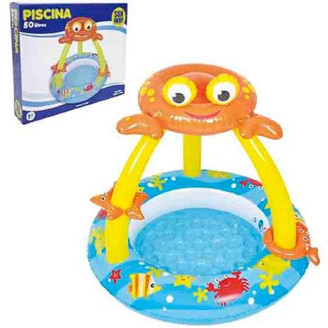 Piscina infantil com cobertura guarda sol banheira inflavel de praia bebe peixinhos - Gimp Menor preço em Piscina infantil com cobertura guarda sol banheira inflavel de praia bebe peixinhos - Gimp