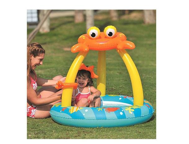Piscina infantil inflável com cobertura para criança e bebê caranguejo 50 litros - Rio de ouro Menor preço em Piscina infantil inflável com cobertura para criança e bebê caranguejo 50 litros - Rio de ouro