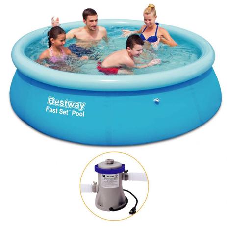 Piscina Inflável 2.300 Litros + Filtro - Bestway Menor preço em Piscina Inflável 2.300 Litros + Filtro - Bestway