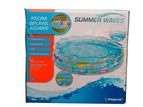 Piscina Inflável Infantil Aquário Summer Waves Menor preço em Piscina Inflável Infantil Aquário Summer Waves