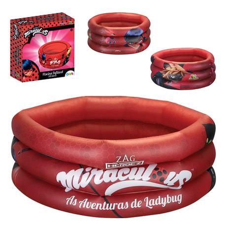 Piscina Inflável Infantil bebê Miraculous Lady Bug 38 Litros - Zein Menor preço em Piscina Inflável Infantil bebê Miraculous Lady Bug 38 Litros - Zein