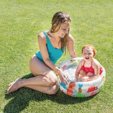 Piscina Inflável Infantil Dino 3 Anéis 28 Litros - Intex Menor preço em Piscina Inflável Infantil Dino 3 Anéis 28 Litros - Intex