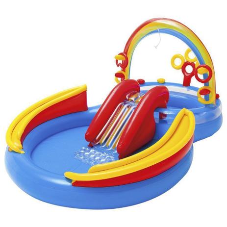 Piscina Inflável Playground Arco Iris 227 Litros - Intex Menor preço em Piscina Inflável Playground Arco Iris 227 Litros - Intex