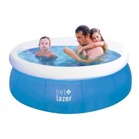 Piscina Inflável Redonda Bel Lazer 1400 Litros Azul Menor preço em Piscina Inflável Redonda Bel Lazer 1400 Litros Azul