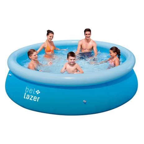 Piscina Inflável Redonda Bel Lazer 4600 Litros Azul Menor preço em Piscina Inflável Redonda Bel Lazer 4600 Litros Azul