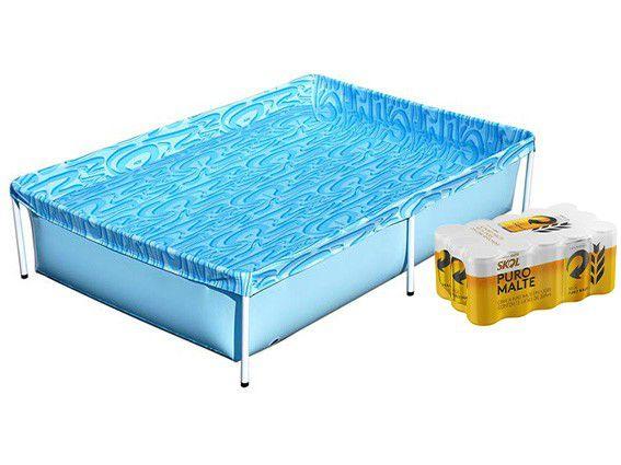 Piscina Mor 1000 Litros Retangular + Cerveja Skol - Puro Malte Lager 269ml 15 Unidades é boa?