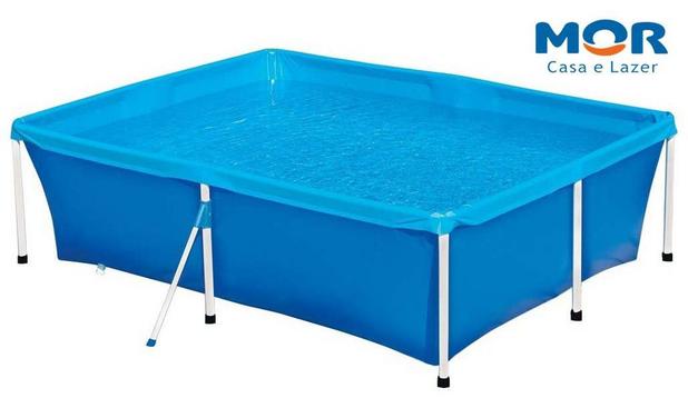 Piscina Retangular 2.000 Litros PVC MOR Menor preço em Piscina Retangular 2.000 Litros PVC MOR