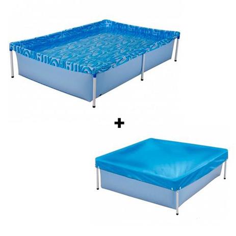 Piscina Retangular Mor 1.000 Litros Lona de PVC + Capa para Piscina Mor de 1.000 Litros Menor preço em Piscina Retangular Mor 1.000 Litros Lona de PVC + Capa para Piscina Mor de 1.000 Litros