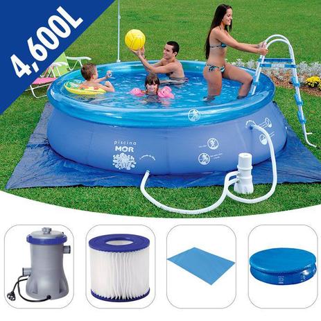 Piscina Splash Fun 4.600 Litros (3,00M X 76CM) Combo (capa+forro+filtro) - Mor Menor preço em Piscina Splash Fun 4.600 Litros (3,00M X 76CM) Combo (capa+forro+filtro) - Mor