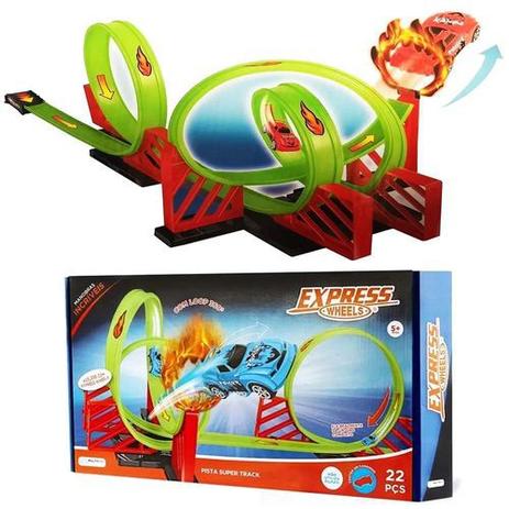 Pista de Corrida Super Track Com Loop 360 Com Carrinho e 22 Peças Multikids BR1016 Menor preço em Pista de Corrida Super Track Com Loop 360 Com Carrinho e 22 Peças Multikids BR1016