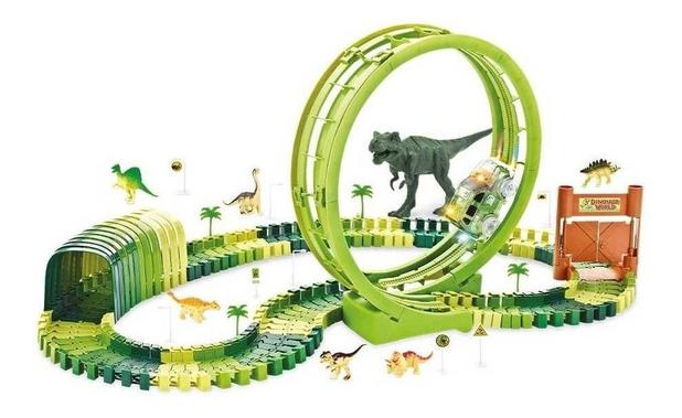 Pista Dinossauro De Montar Com Looping Luz E Acess 119 Peças - DM Toys Menor preço em Pista Dinossauro De Montar Com Looping Luz E Acess 119 Peças - DM Toys