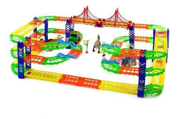 Pista Dinossauro Track + Carrinho Infantil 113 Peças - arktoys - Ark Toys Menor preço em Pista Dinossauro Track + Carrinho Infantil 113 Peças - arktoys - Ark Toys