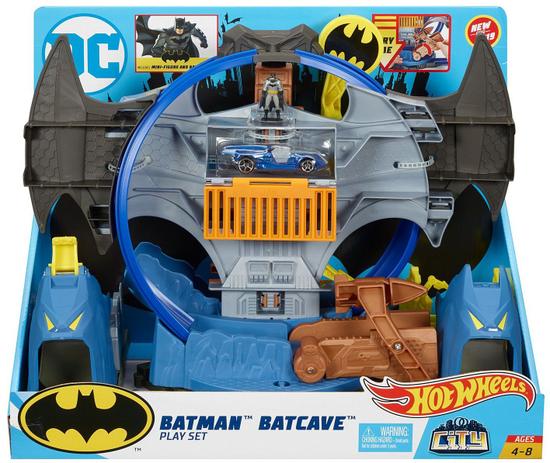 Pista Hot Wheels City Batman Batcaverna GBW55 - Mattel Menor preço em Pista Hot Wheels City Batman Batcaverna GBW55 - Mattel