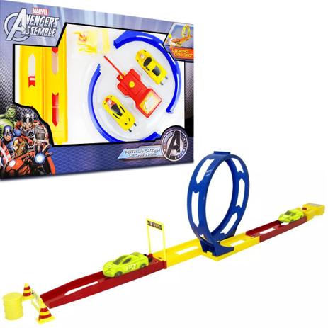 Pista Lançadora De Carrinhos Marvel Avengers Vingadores Red - Toyng Menor preço em Pista Lançadora De Carrinhos Marvel Avengers Vingadores Red - Toyng