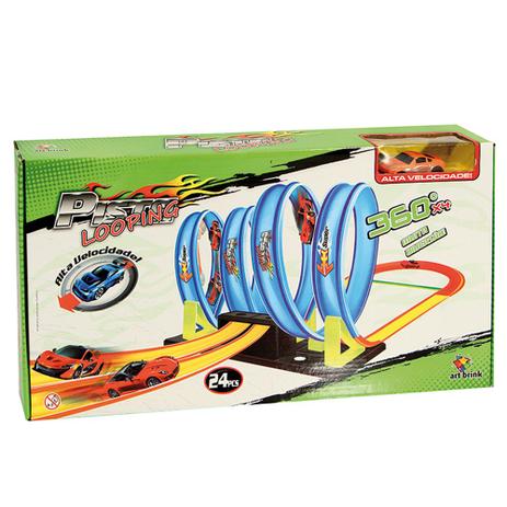 Pista Looping 360º 4 Voltas Com 24 Peças Art Brink Menor preço em Pista Looping 360º 4 Voltas Com 24 Peças Art Brink